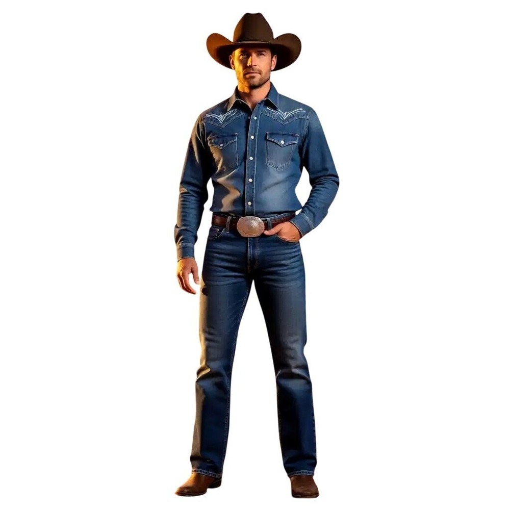 Levis 537 Western Bootcut Jeans Mens 38x30 Blue Denim Westernwear NWT